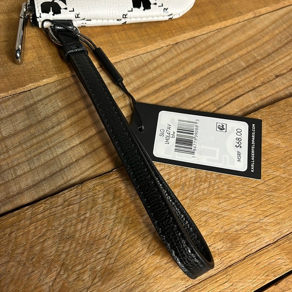 KARL LAGERFELD Adele Zip Wristlet NWT - Picture 3 of 7